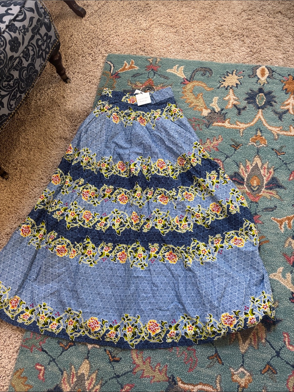 NWT Francis + Benedict Handmade West African Wax Print Skirt